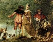 Jean antoine Watteau avfarden till kythera oil painting on canvas